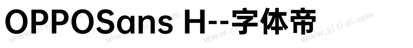OPPOSans H-字体转换